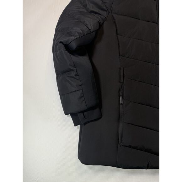 London Fog Womens Coat Black XXL Puffer Faux Fur Detachable Hood Jacket - Picture 2 of 9